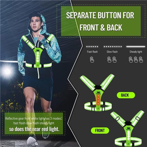 Accessories Led Reflective Vest Running Gear Light Up Vest For Night Walking Poshmark
